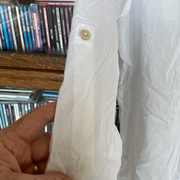 Merona White LS Button-down Shirt Size Large - Picture 7 of 9